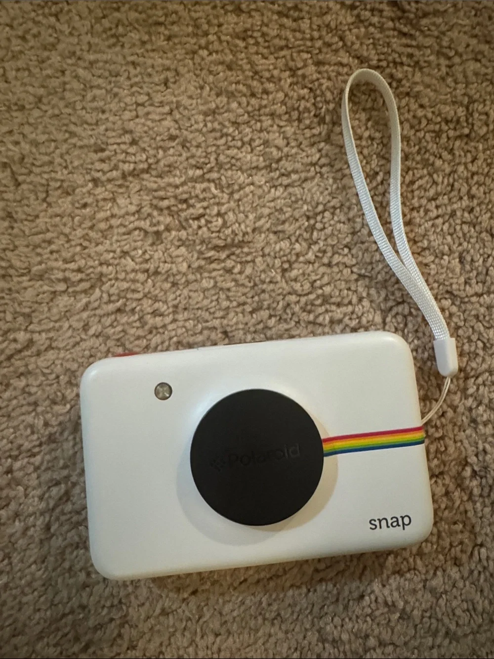Polaroid Snap Instant Camera in White with Rainbow Accent